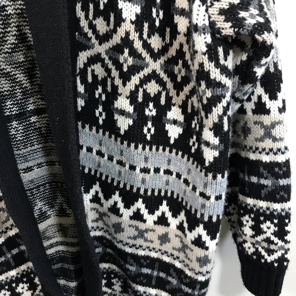 Vintage Chunky Open Front Cardigan Sweater USA - Picture 3 of 6